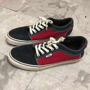 Men’s red and blue vans